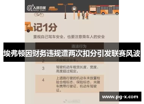 埃弗顿因财务违规遭两次扣分引发联赛风波