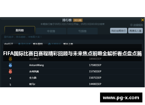 FIFA国际比赛日赛程精彩回顾与未来焦点前瞻全解析看点盘点篇 FIFA国际比赛日赛程精彩回顾与未来焦点前瞻全解析看点盘点篇